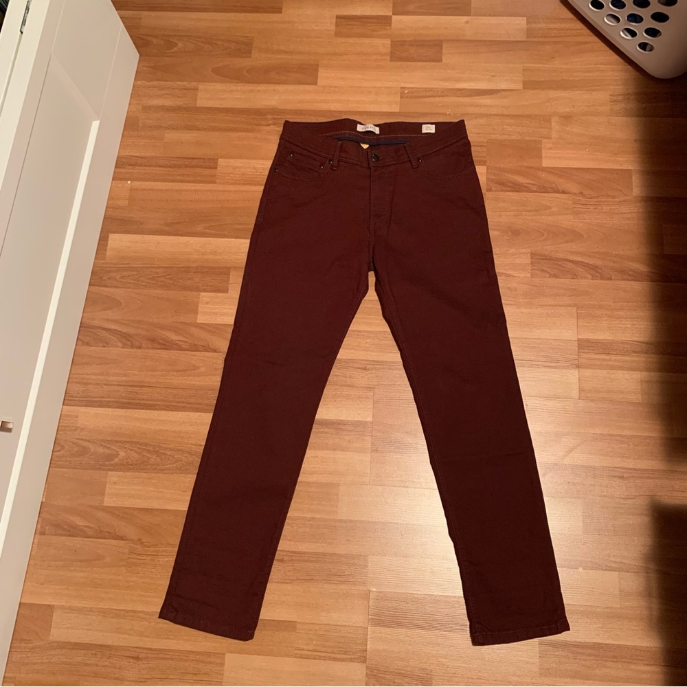 Bugatti Burgundy Cotton Jeans